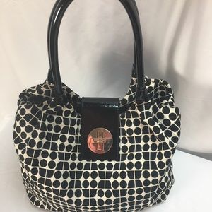 Kate Spade Black Ivory Jacquard Shoulder Bag Tdc